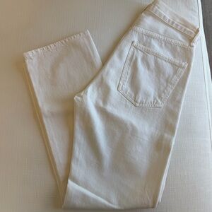 Agolde White Slim Straight Jeans